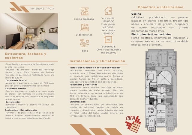 2 sypialnia Mieszkanie na sprzedaż w Vinaròs - 135 000 € (Ref: 9379476)
