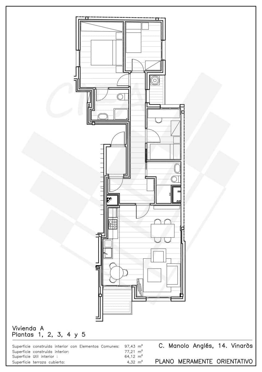 3 makuuhuone Asunto myytävänä paikassa Vinaros - 208 000 € (Ref: 9571209)