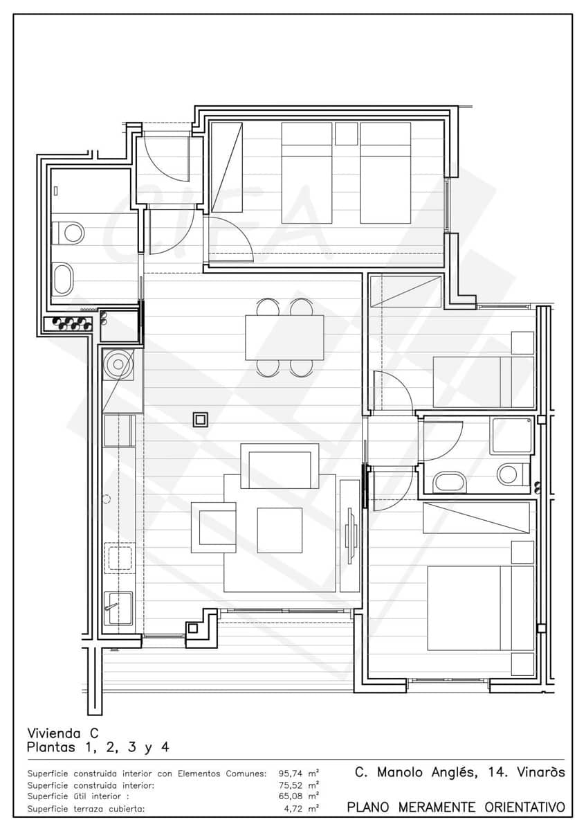 3 makuuhuone Asunto myytävänä paikassa Vinaros - 208 000 € (Ref: 9571209)