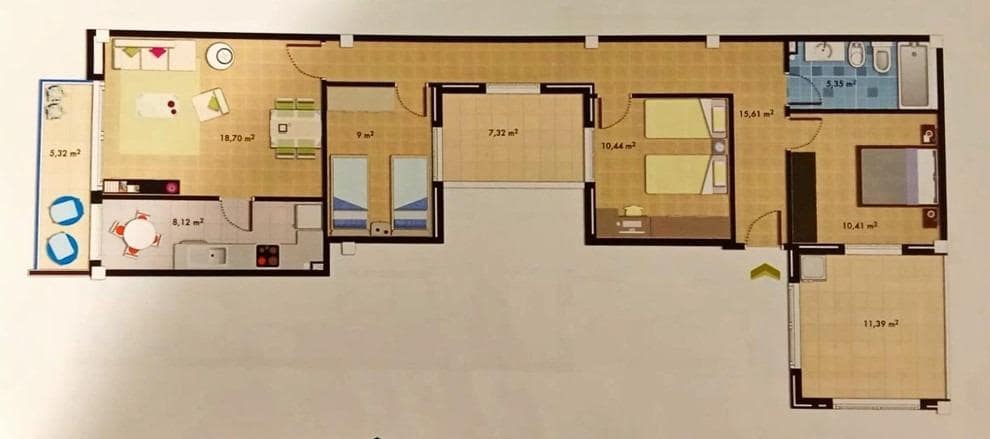 2 makuuhuone Asunto myytävänä paikassa Vinaros - 155 000 € (Ref: 9611573)