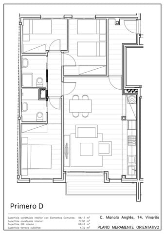 3 slaapkamer Flat te koop in Vinaròs - € 169.000 (Ref: 9947950)