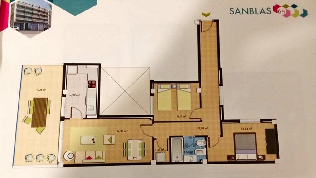 2 chambre Appartement à vendre à Vinaros - 199 000 € (Ref: 9985011)