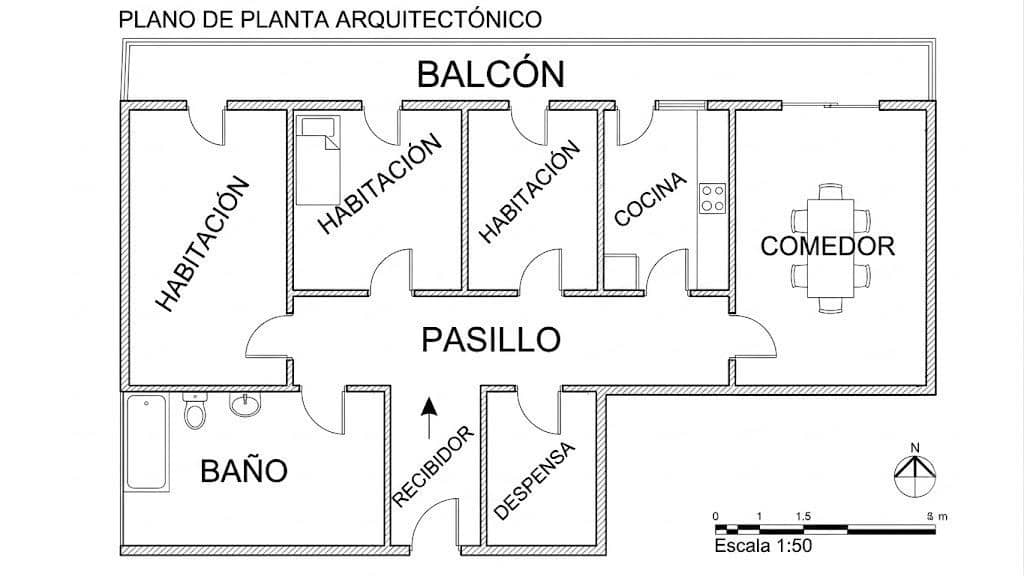 Piso de 3 habitaciones en Vinaròs en venta - 155.000 € (Ref: 9999644)
