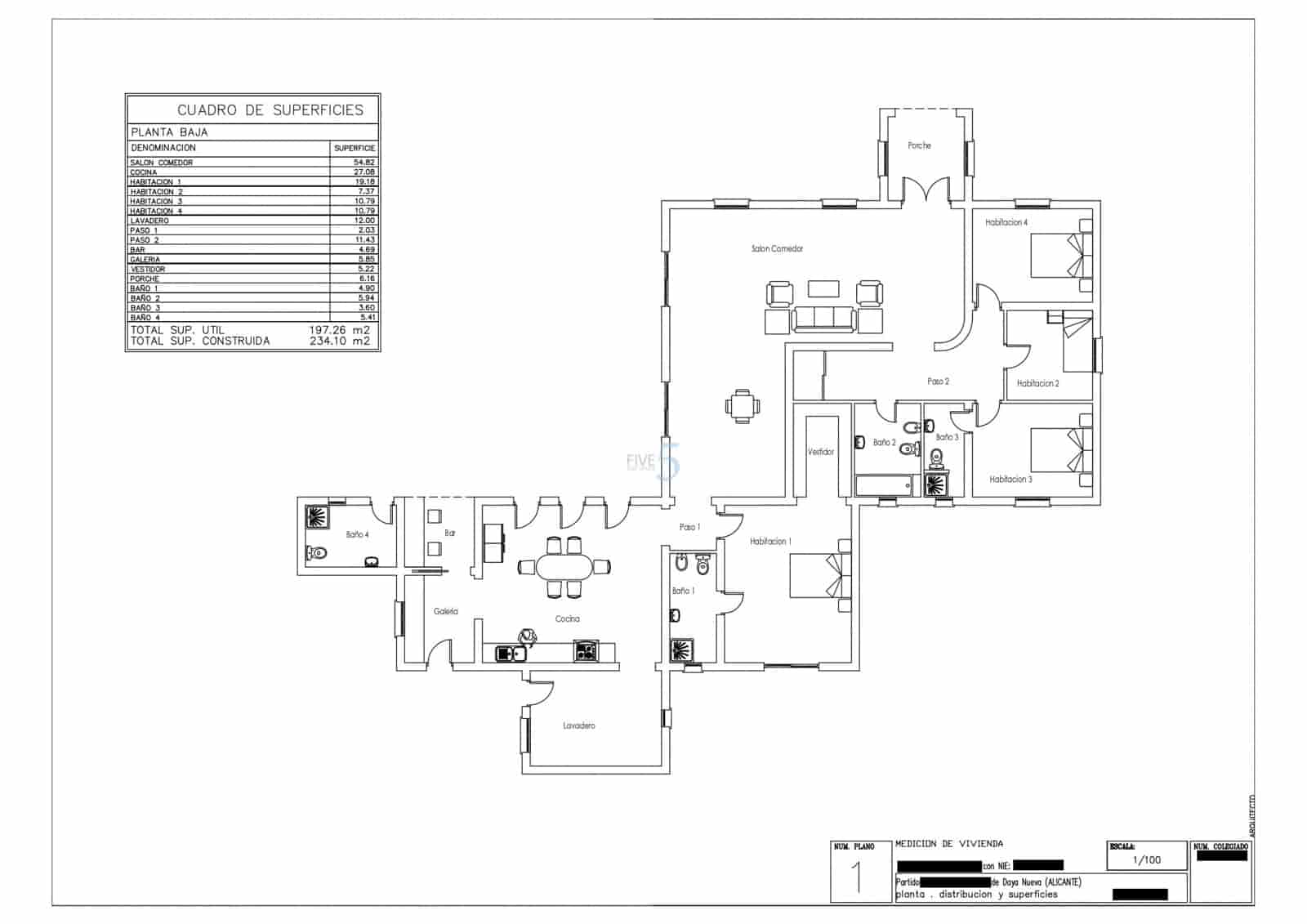 4 sypialnia Willa na sprzedaż w Daya Nueva z basenem garażem - 595 000 € (Ref: 9569270)