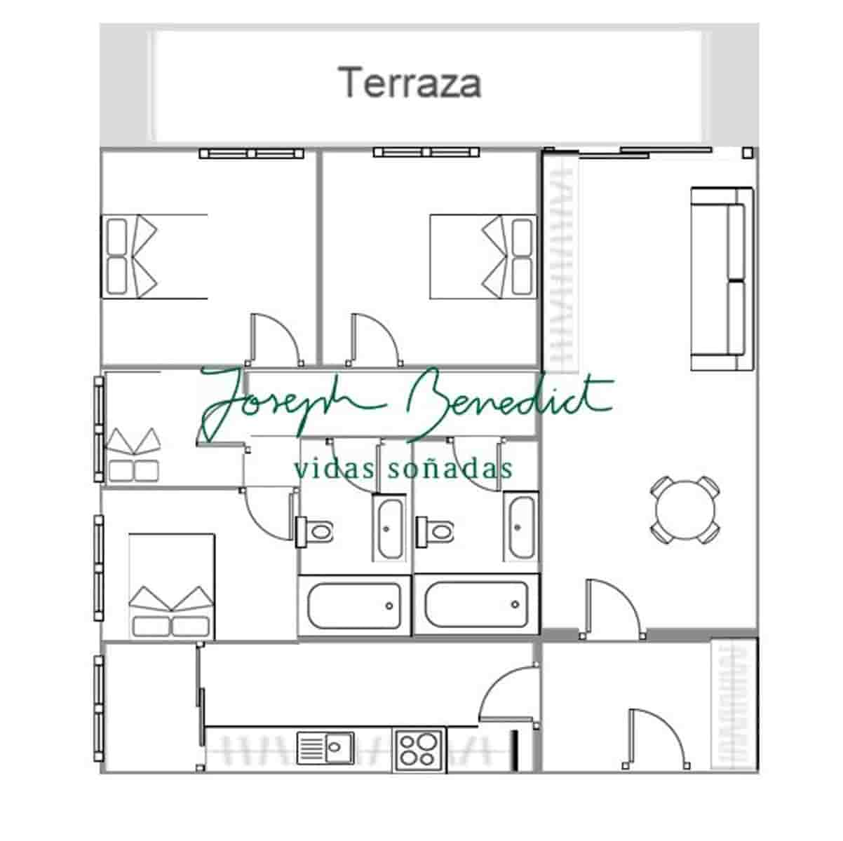 4 soverom Leilighet til salgs i Castelldefels med garasje - € 475 000 (Ref: 8848599)