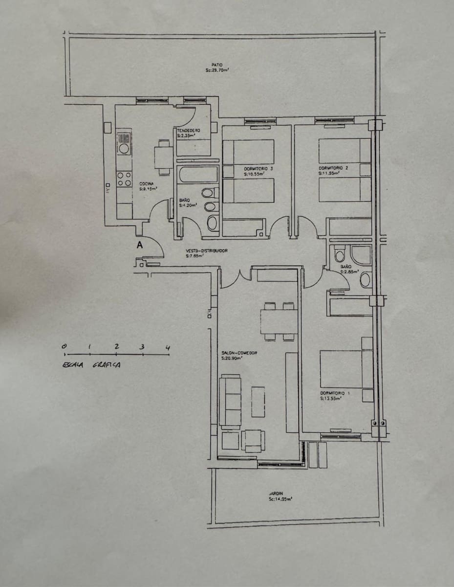 3 soveværelse Lejlighed til salg i Villalobon med garage - € 150.000 (Ref: 8484443)