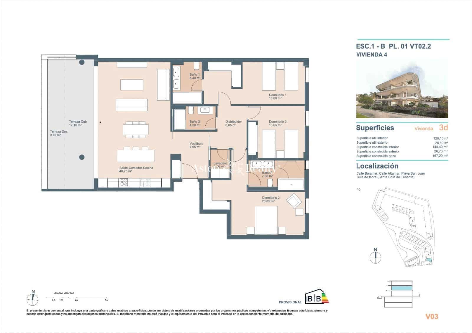 3 soveværelse Lejlighed til salg i Playa San Juan med swimmingpool garage - € 1.060.000 (Ref: 7582846)