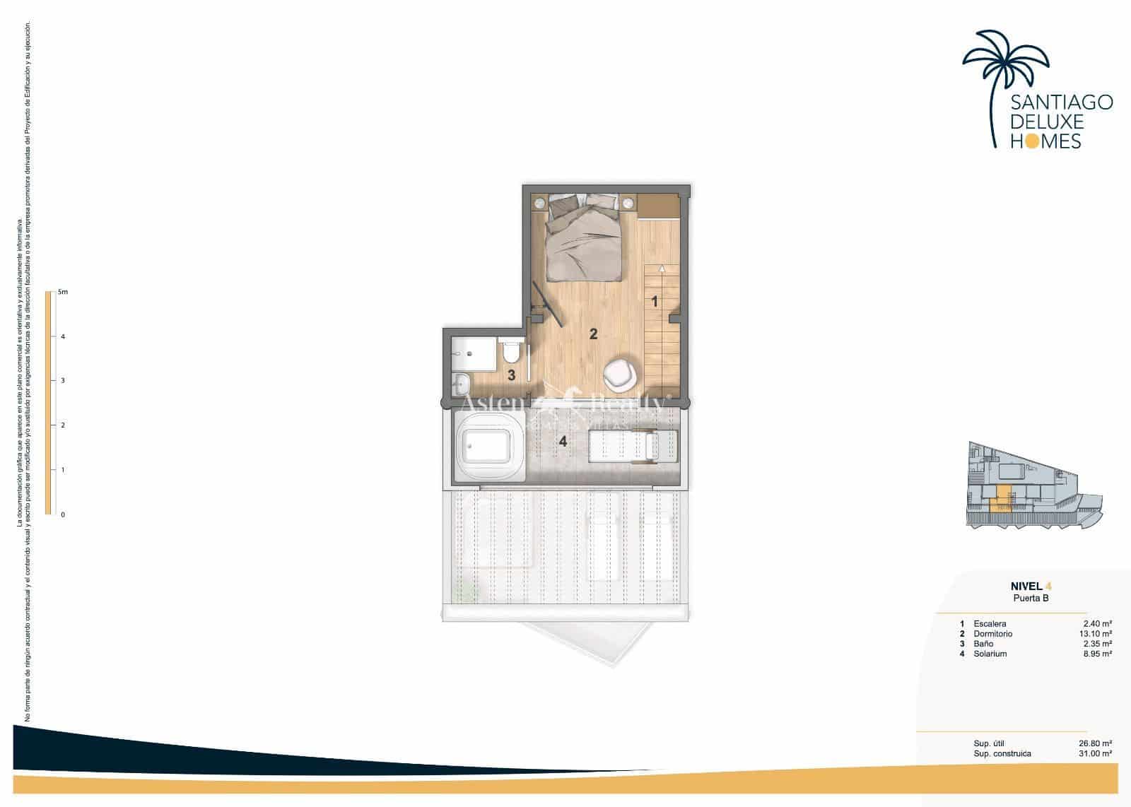 2 soveværelse Lejlighed til salg i Puerto Santiago med swimmingpool garage - € 495.000 (Ref: 7995843)