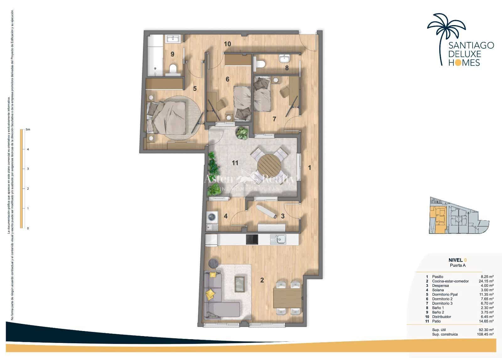 2 soveværelse Lejlighed til salg i Puerto Santiago med swimmingpool garage - € 495.000 (Ref: 7995843)