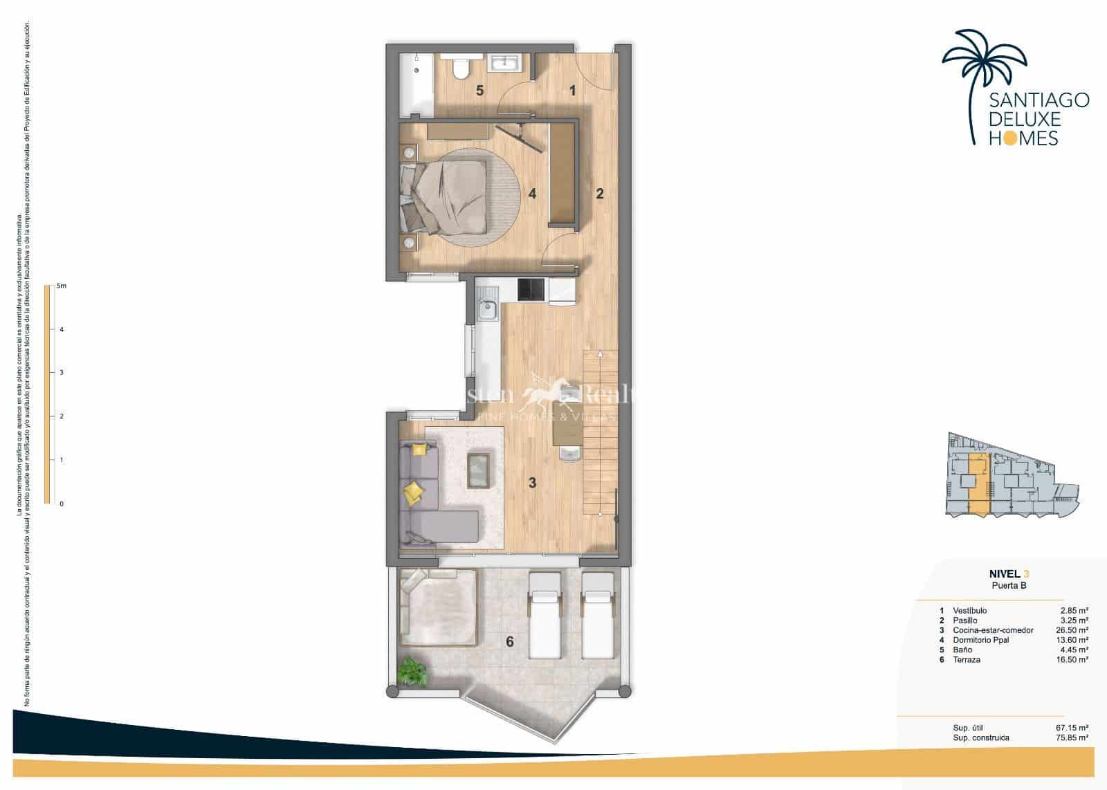 2 soveværelse Lejlighed til salg i Puerto Santiago med swimmingpool garage - € 495.000 (Ref: 7995843)