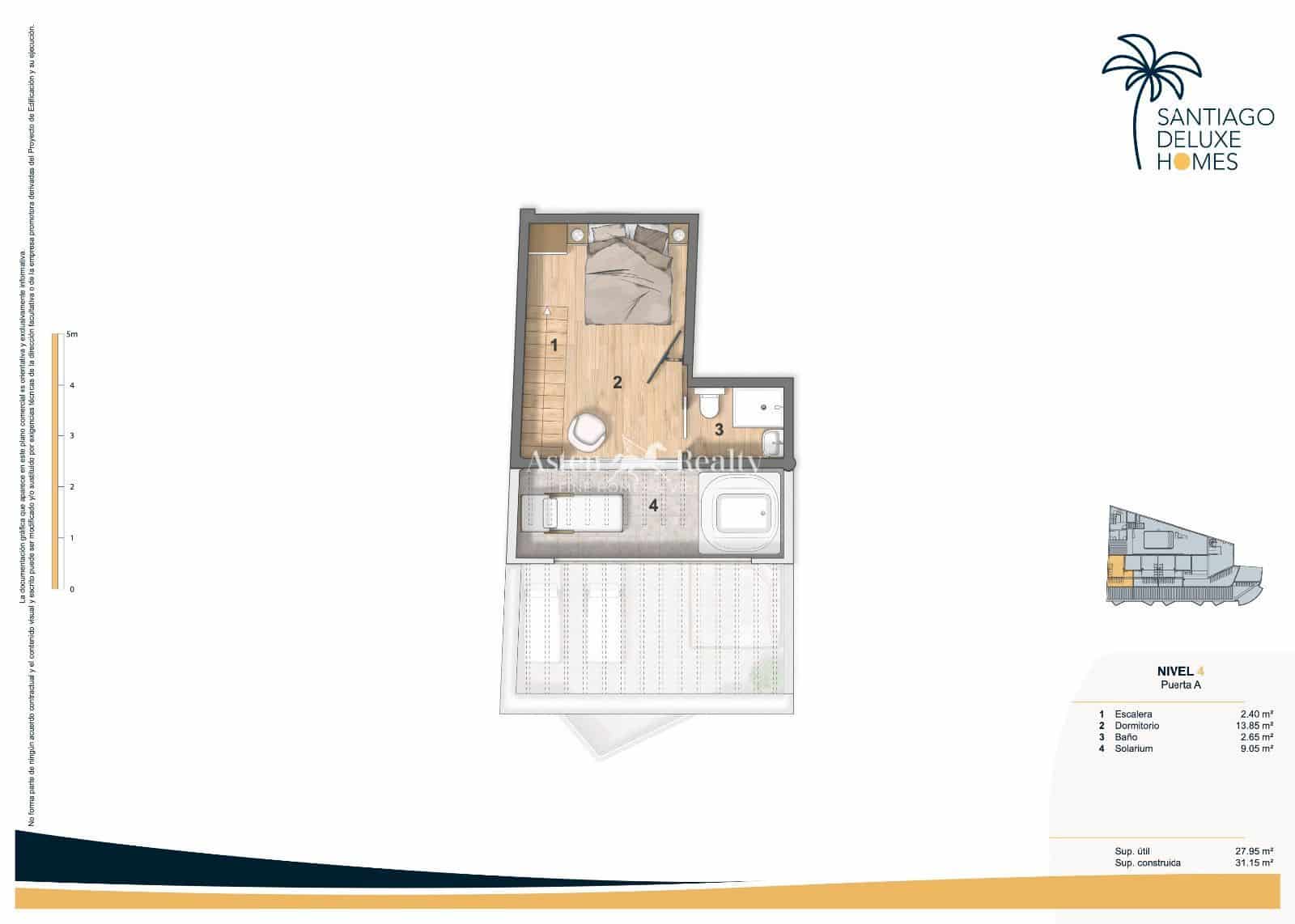 4 soveværelse Penthouse til salg i Puerto Santiago med swimmingpool garage - € 1.150.000 (Ref: 7995844)