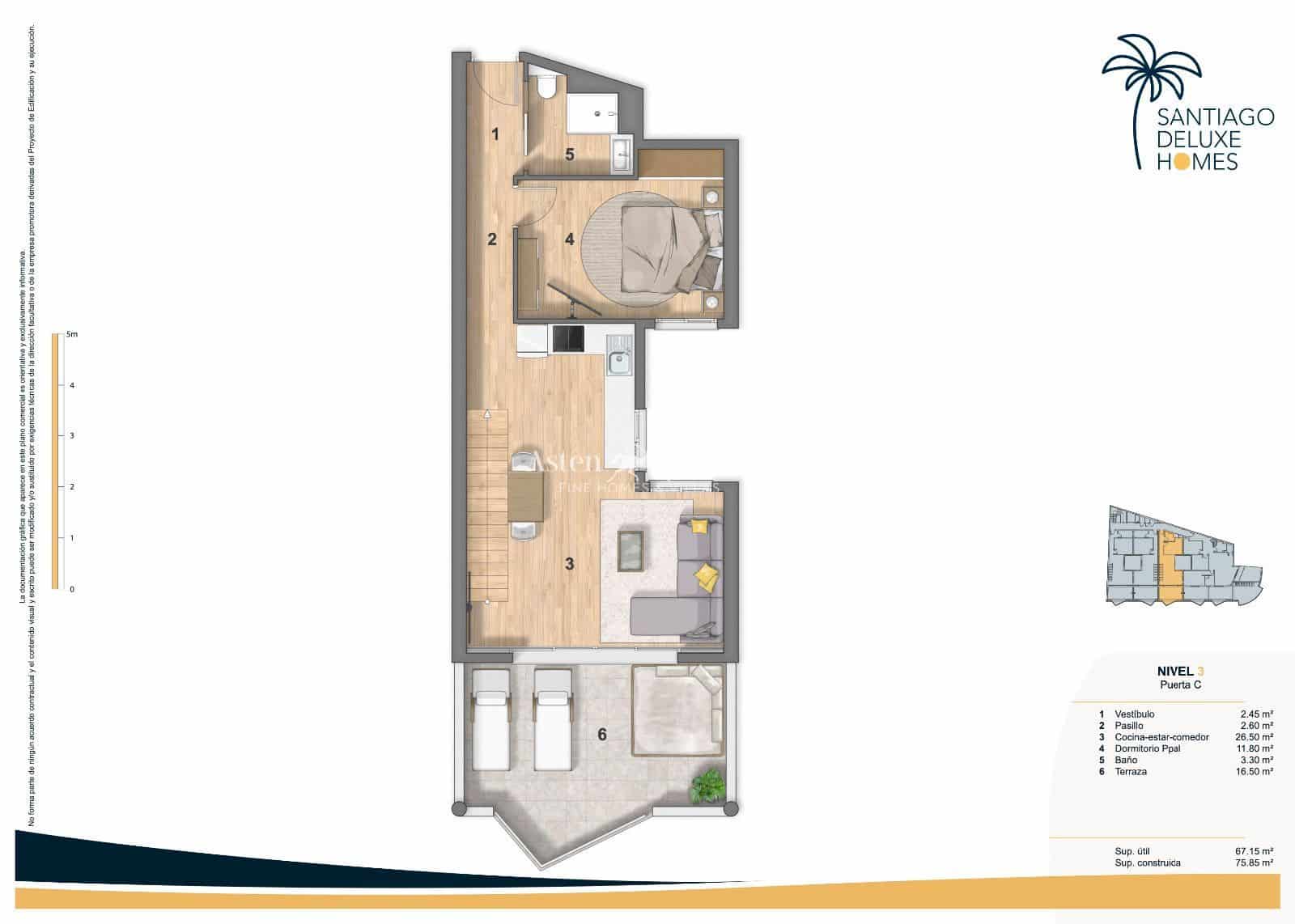 4 soveværelse Penthouse til salg i Puerto Santiago med swimmingpool garage - € 1.150.000 (Ref: 7995844)