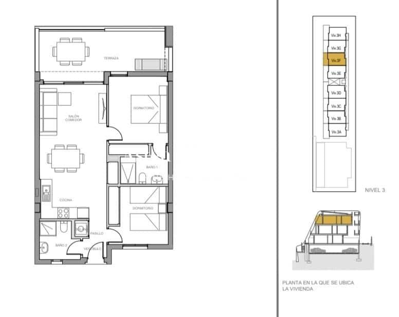 2 soveværelse Penthouse til salg i Amarilla Golf med swimmingpool garage - € 360.000 (Ref: 8172150)