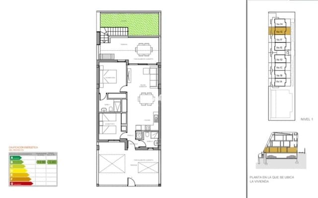 2 soverom Leilighet til salgs i Amarilla Golf, San Miguel de Abona med svømmebasseng garasje - € 430 000 (Ref: 8172151)