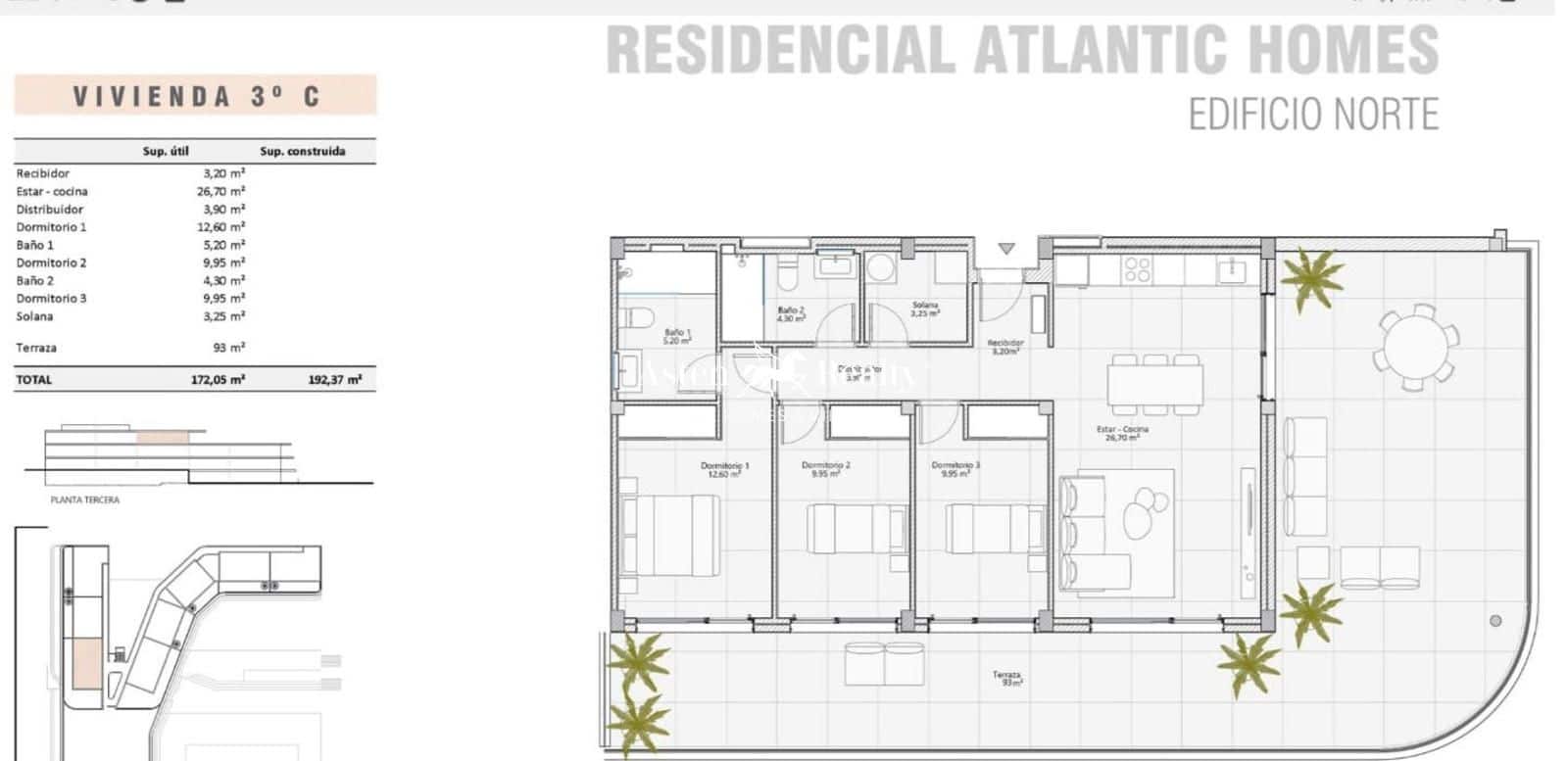 3 soveværelse Penthouse til salg i Torviscas med swimmingpool garage - € 1.295.000 (Ref: 8647160)