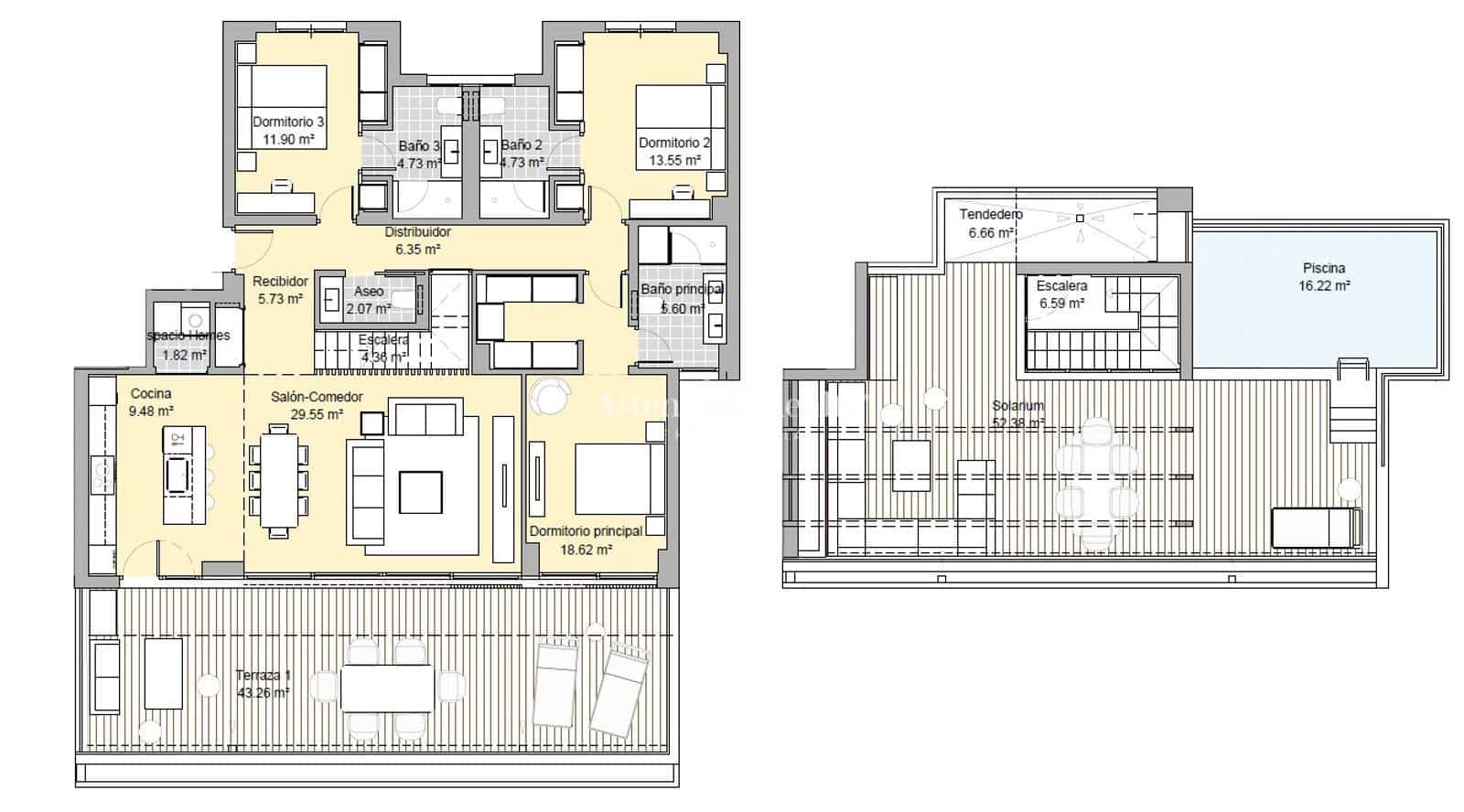3 soveværelse Penthouse til salg i Marbella med swimmingpool garage - € 1.395.000 (Ref: 8940736)