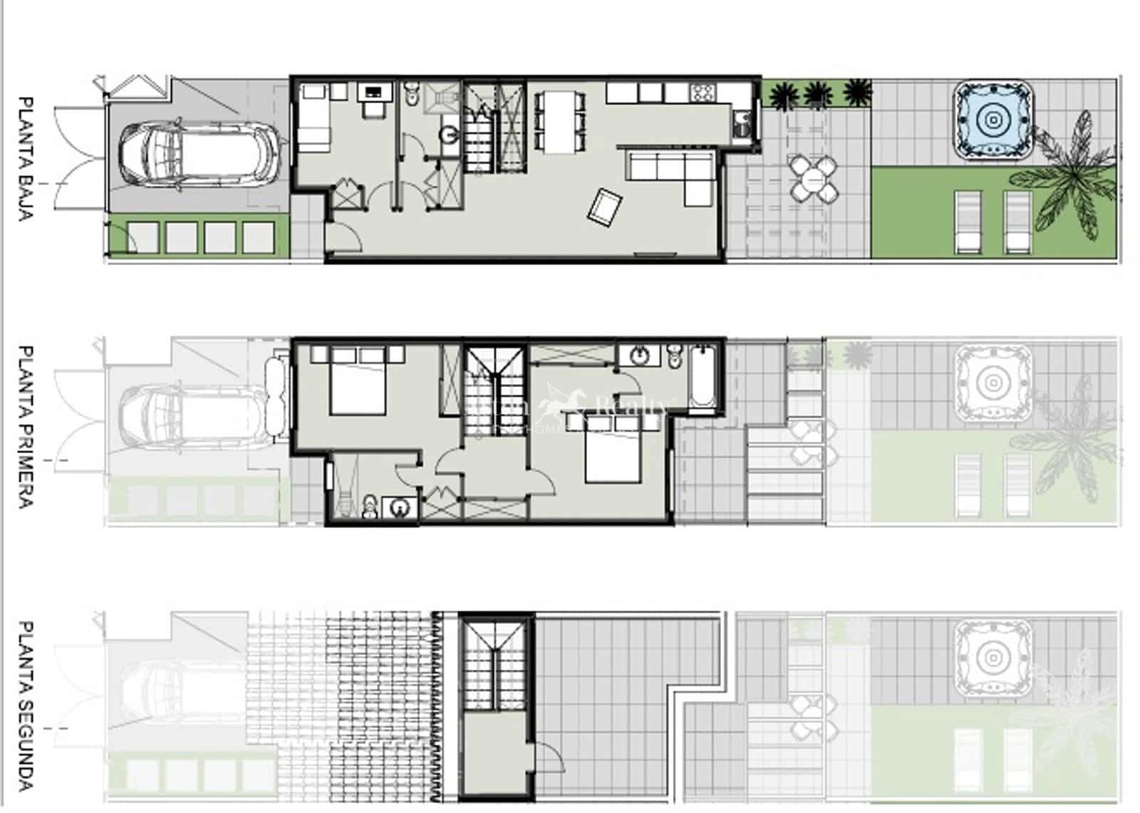 3 soveværelse Byhus til salg i Amarilla Golf med garage - € 556.763 (Ref: 9002651)