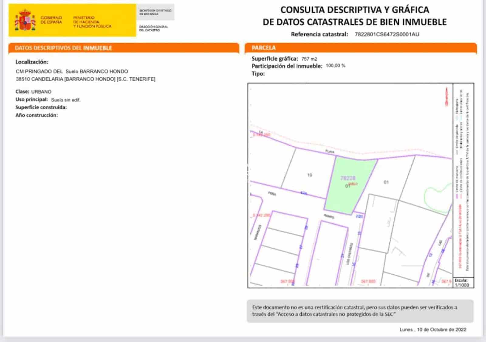 Bouwgrond te koop in Candelaria - € 196.500 (Ref: 9019292)