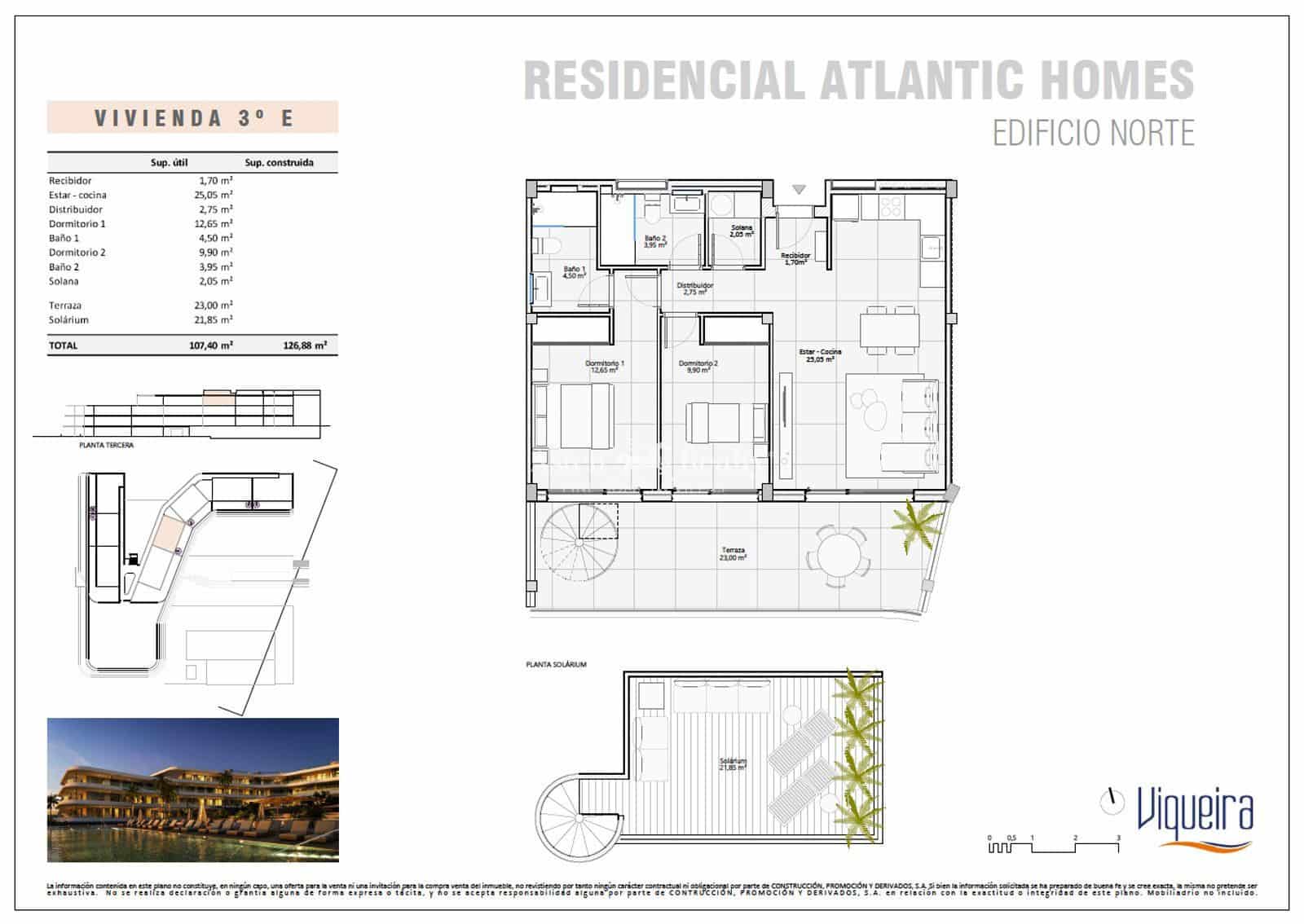 2 soverom Penthouse til salgs i Torviscas med svømmebasseng garasje - € 890 000 (Ref: 9168249)