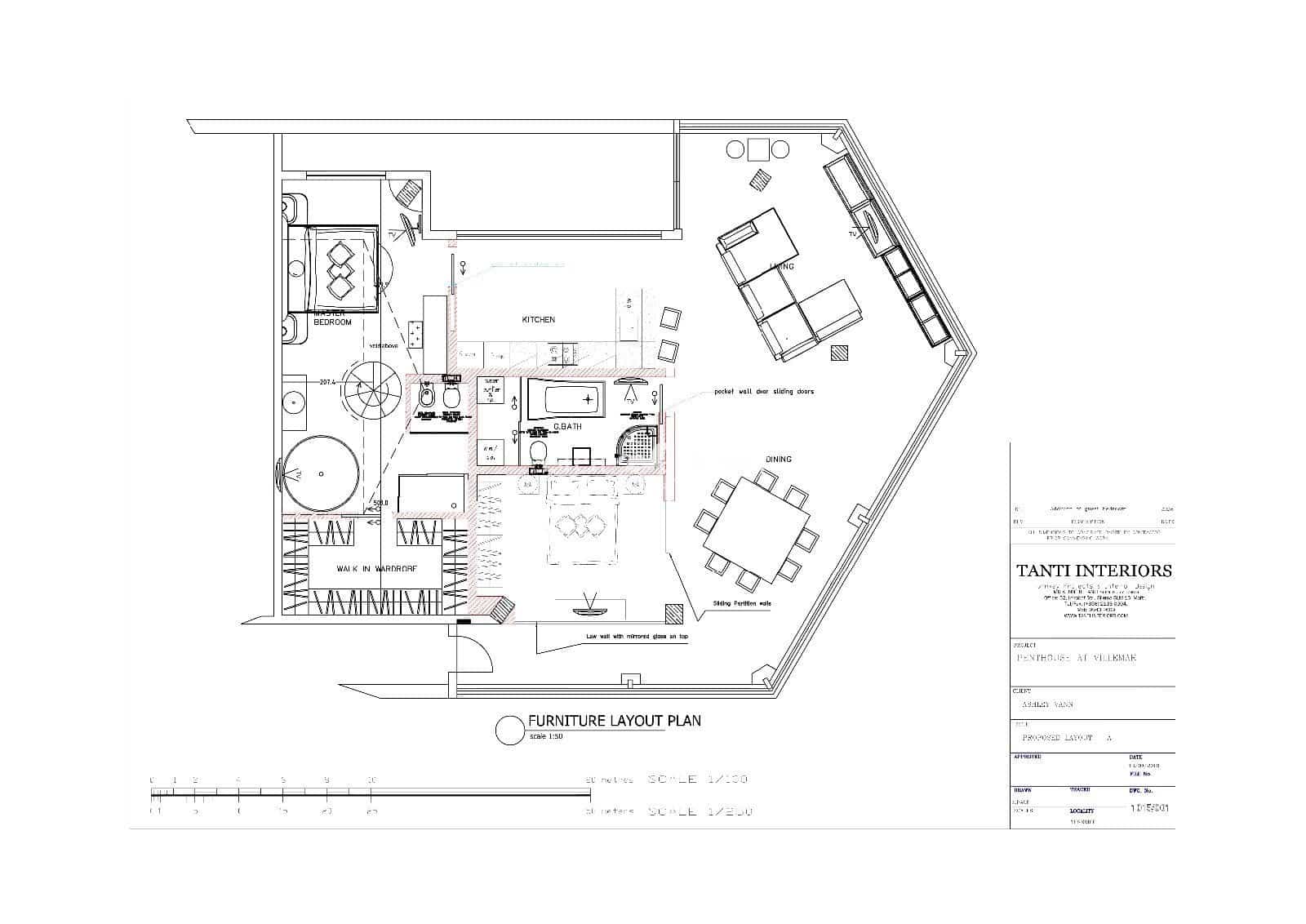 1 soverom Penthouse til salgs i Costa Adeje med svømmebasseng garasje - € 1 495 000 (Ref: 9510147)