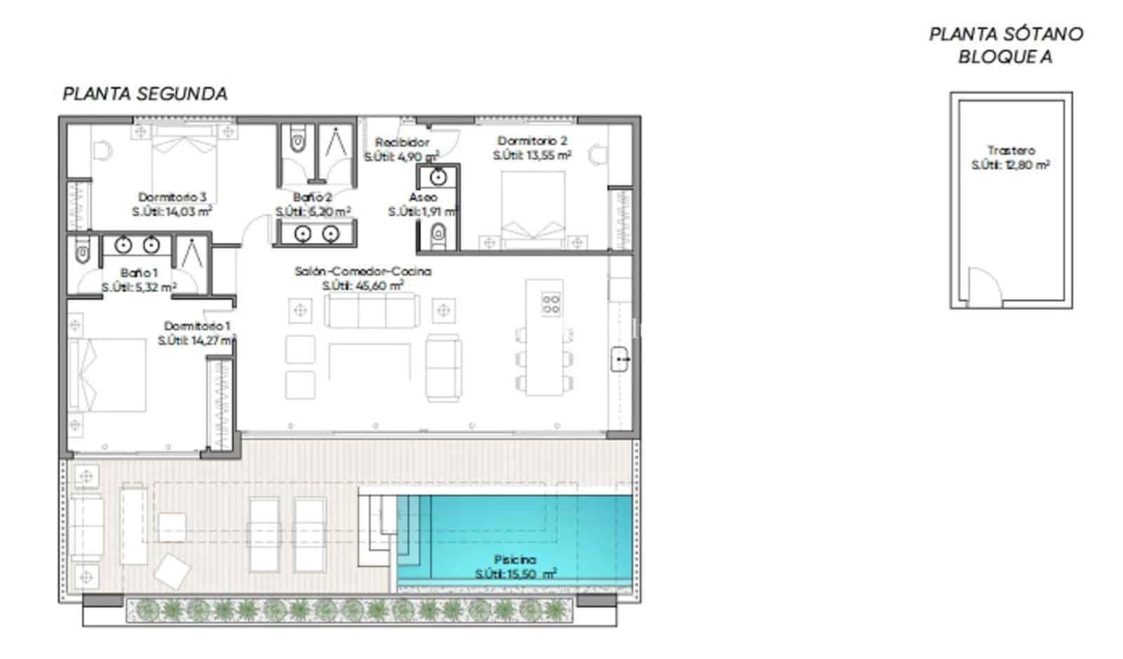 3 camera da letto Attico in vendita in Callao Salvaje con piscina - 1.450.000 € (Rif: 9603354)