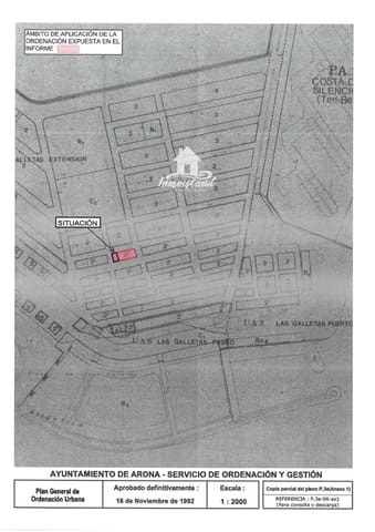 Tomt till salu i Arona - 155 000 € (Ref: 9669631)