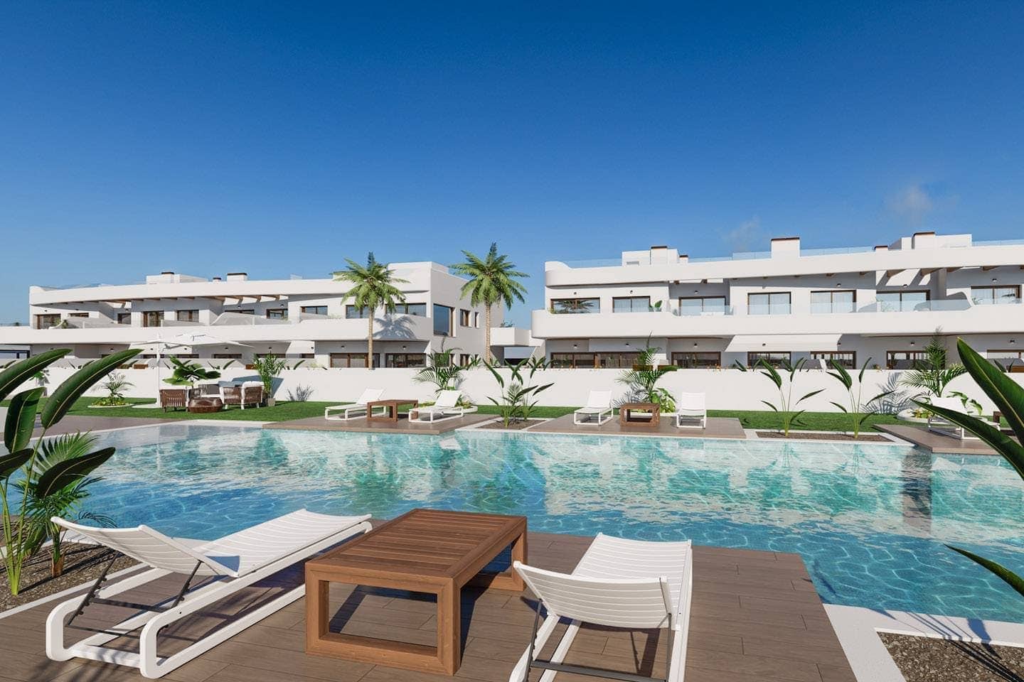 2 soveværelse Byhus til salg i Los Alcazares med swimmingpool garage - € 299.000 (Ref: 9509949)