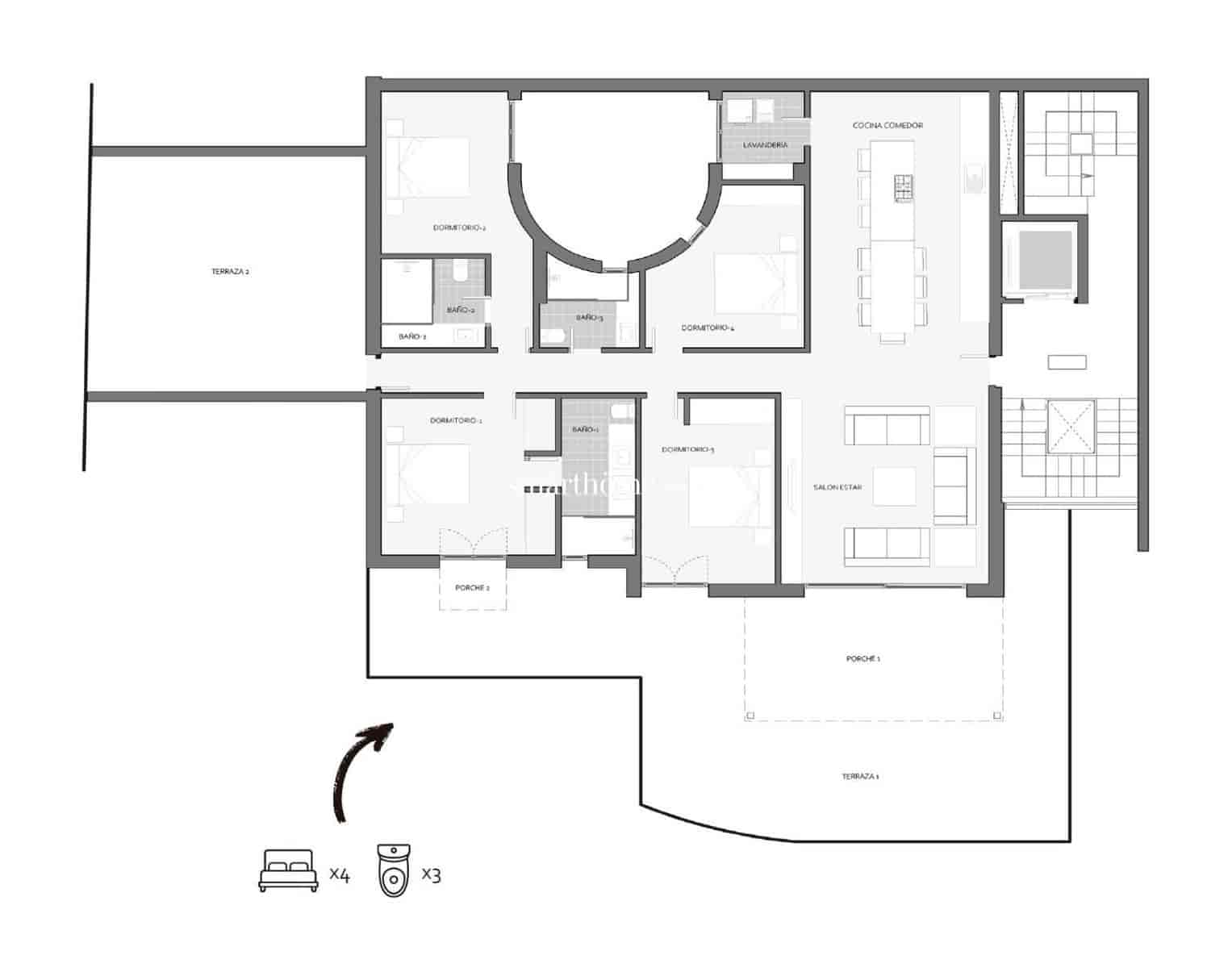 4 chambre Appartement à vendre à Santa Ponsa avec piscine garage - 1 765 800 € (Ref: 7496855)