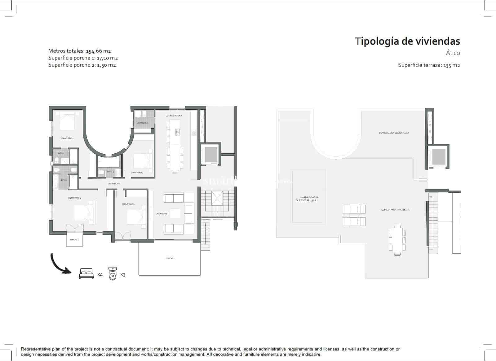 4 chambre Penthouse à vendre à Santa Ponsa avec piscine garage - 2 820 000 € (Ref: 7496856)