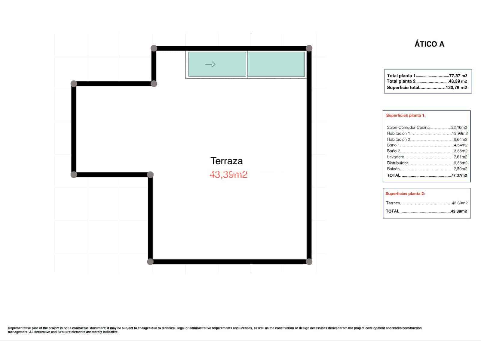 1 soveværelse Penthouse til salg i Palma de Mallorca - € 398.000 (Ref: 9261930)