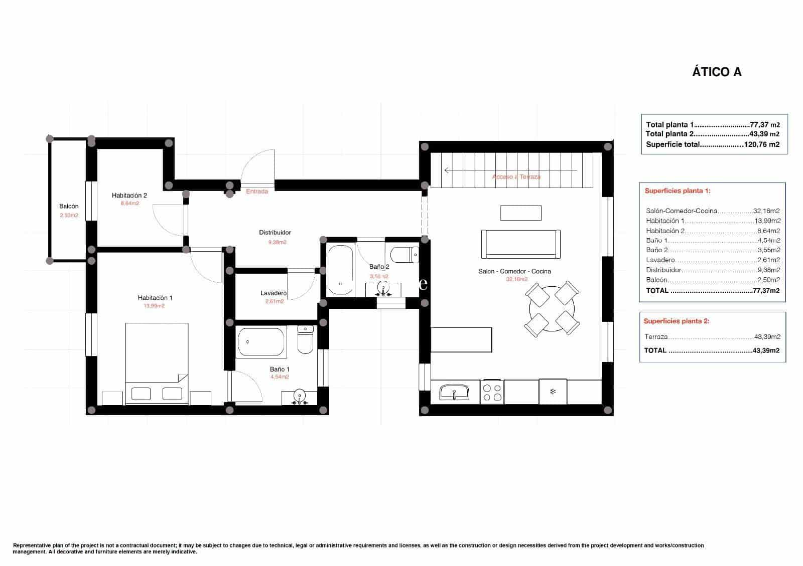 1 soveværelse Penthouse til salg i Palma de Mallorca - € 398.000 (Ref: 9261930)