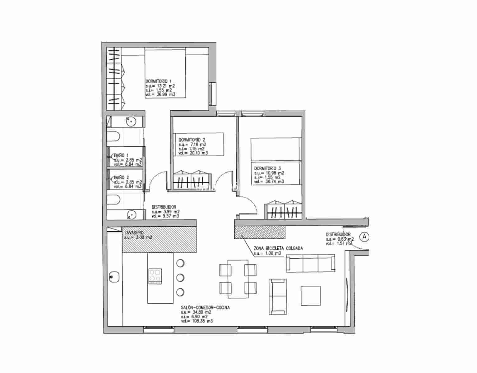 3 camera da letto Appartamento in vendita in Palma de Mallorca - 450.000 € (Rif: 9436375)