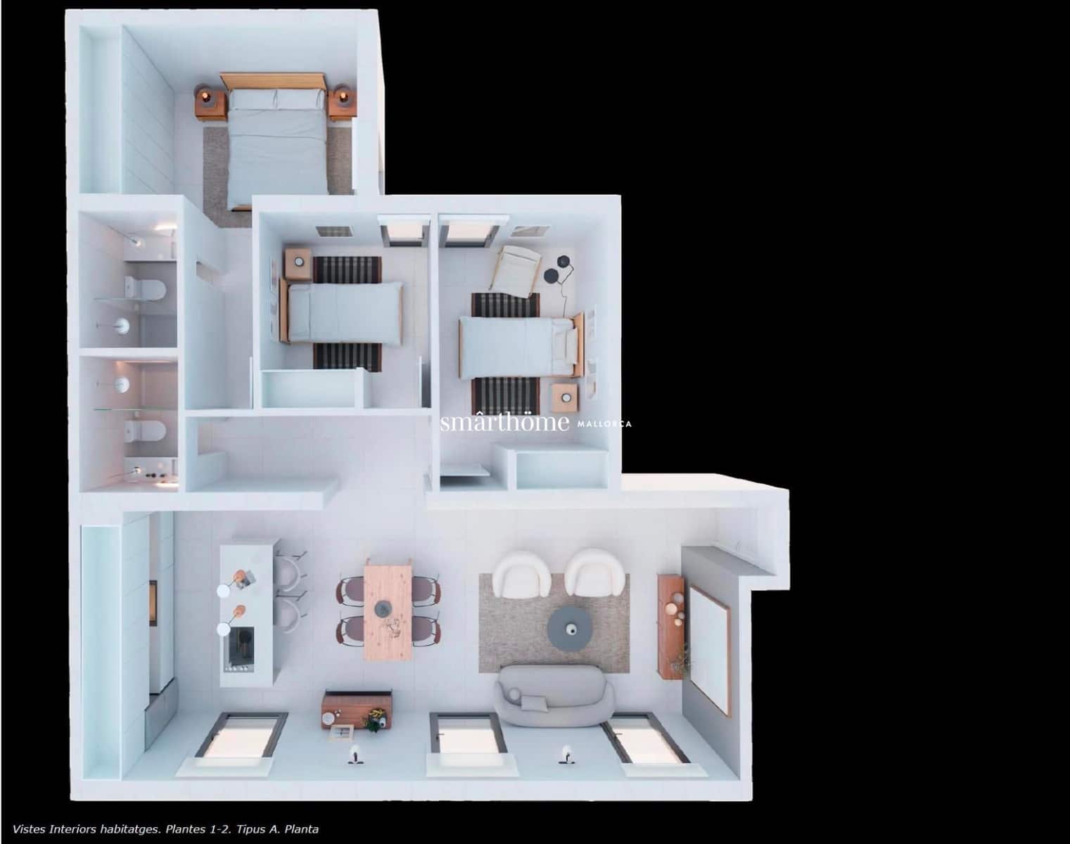 3 camera da letto Appartamento in vendita in Palma de Mallorca - 450.000 € (Rif: 9436375)