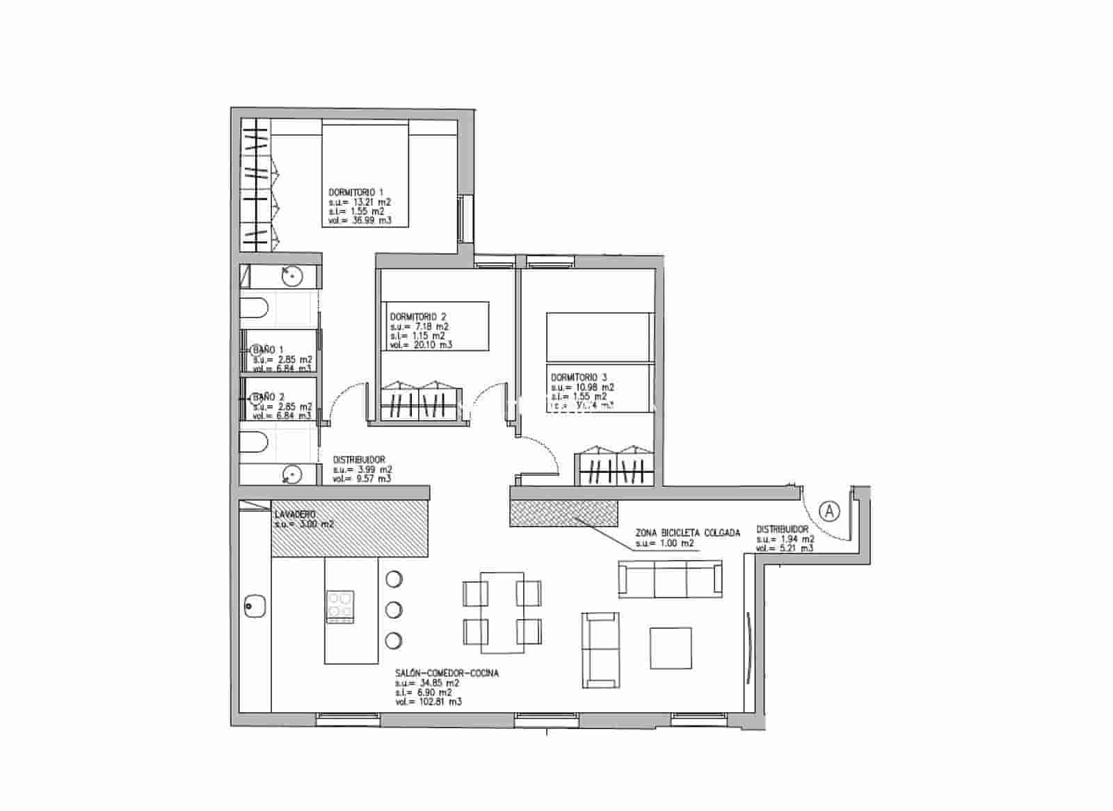 3 camera da letto Appartamento in vendita in Palma de Mallorca - 450.000 € (Rif: 9436378)