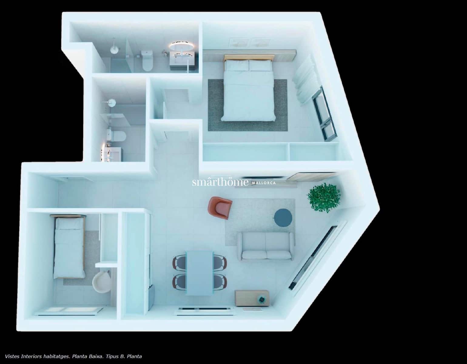 2 bedroom Flat for sale in Palma de Mallorca - € 350,000 (Ref: 9436382)