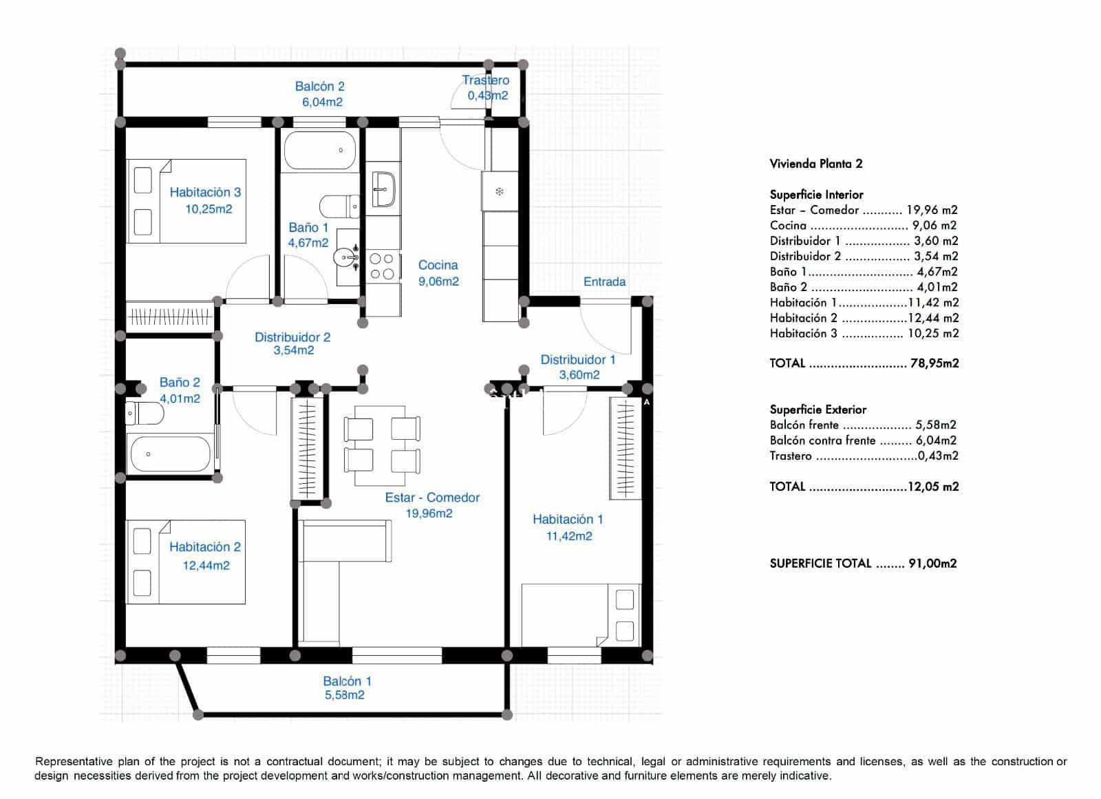 3 bedroom Flat for sale in Palma de Mallorca - € 410,000 (Ref: 9450422)