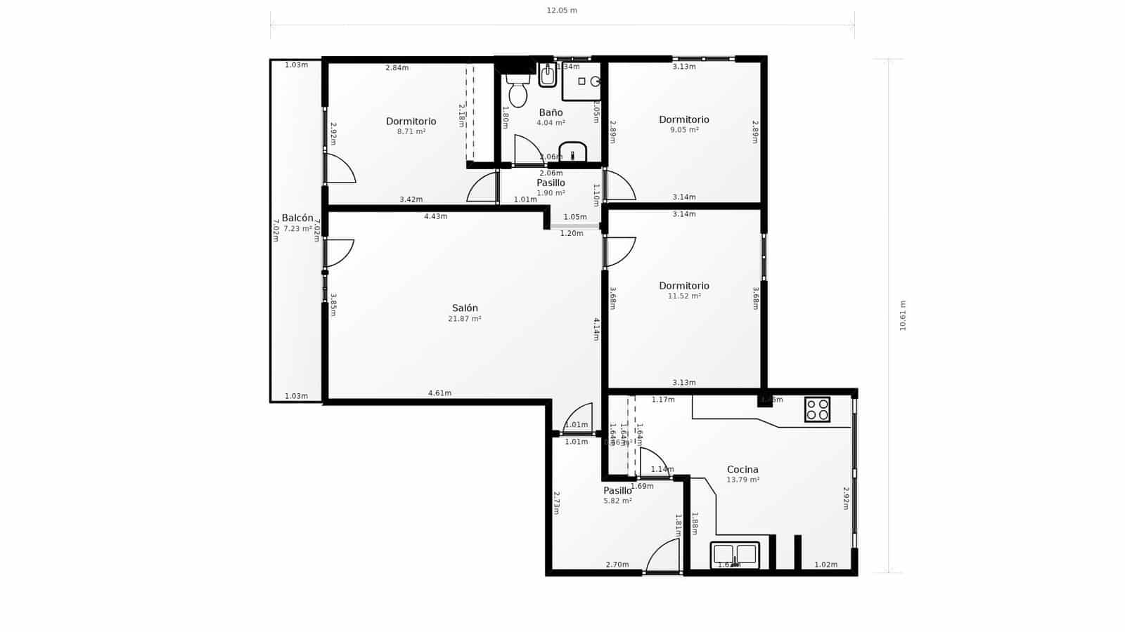 3 chambre Appartement à vendre à Malaga ville avec garage - 545 000 € (Ref: 10055479)