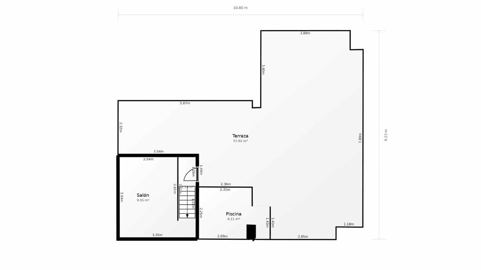 5 soveværelse Byhus til salg i Malaga by med swimmingpool - € 520.000 (Ref: 10102533)