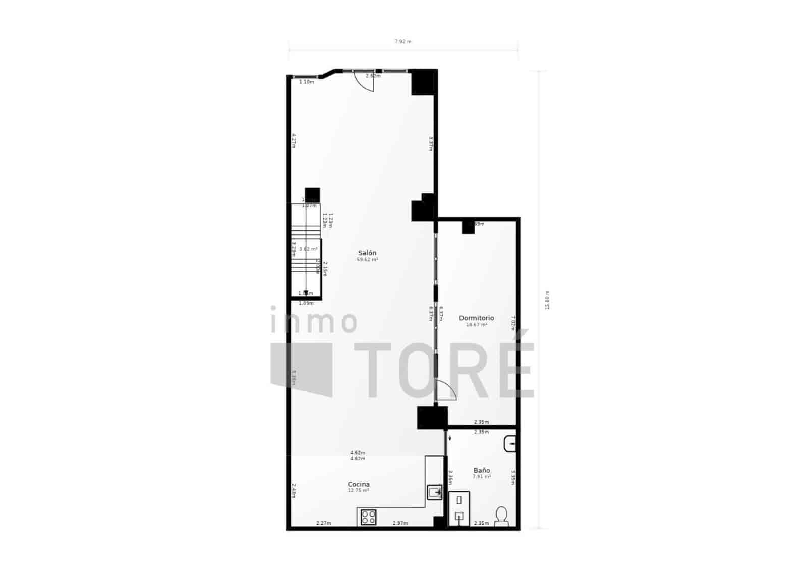 Apartamento de 3 habitaciones en Málaga ciudad en venta - 419.000 € (Ref: 6189784)