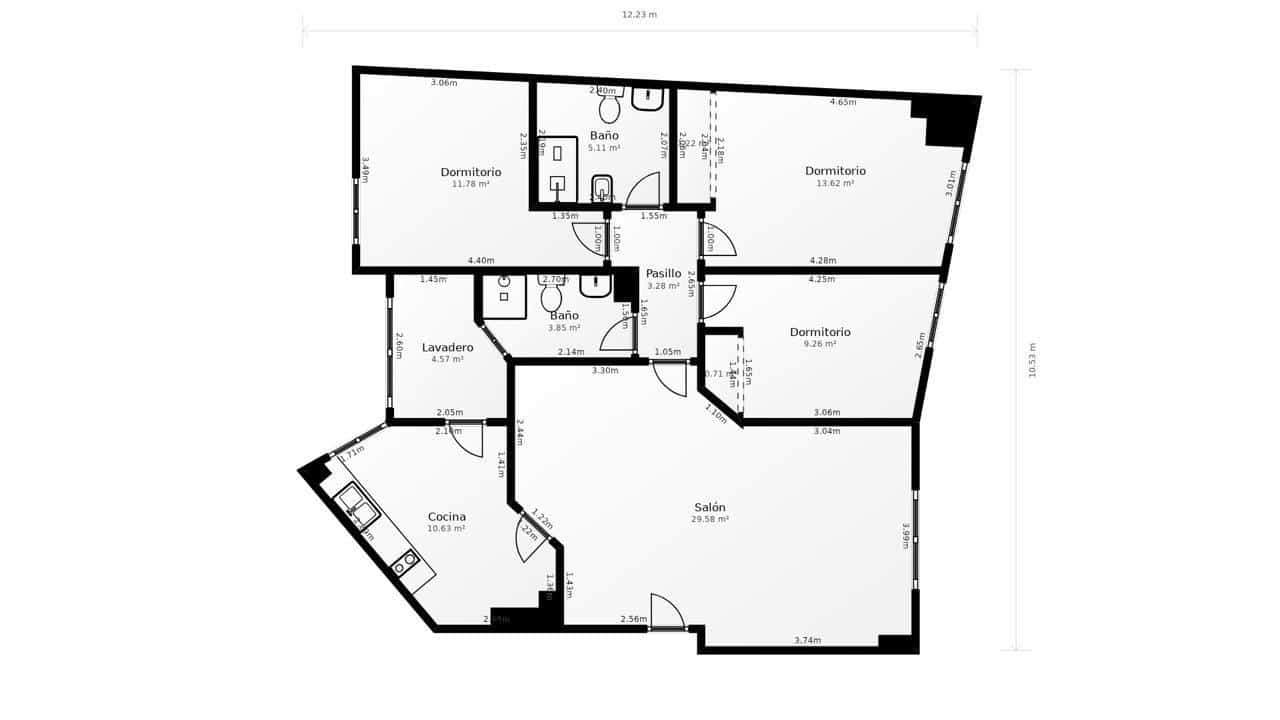 Piso de 3 habitaciones en Málaga ciudad en venta - 395.000 € (Ref: 8460524)