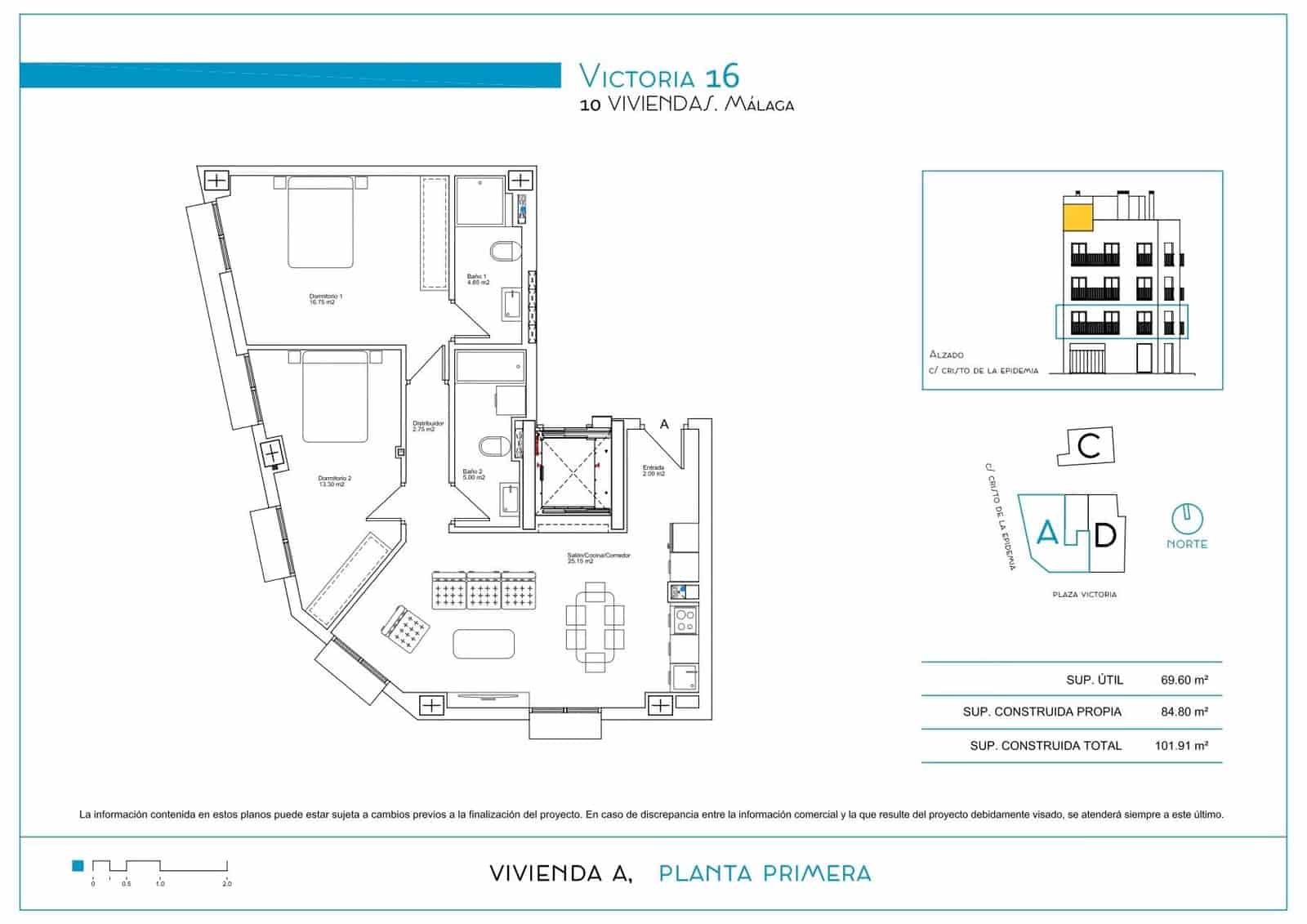 2 sypialnia Mieszkanie na sprzedaż w Miasto Malaga - 419 000 € (Ref: 8615407)