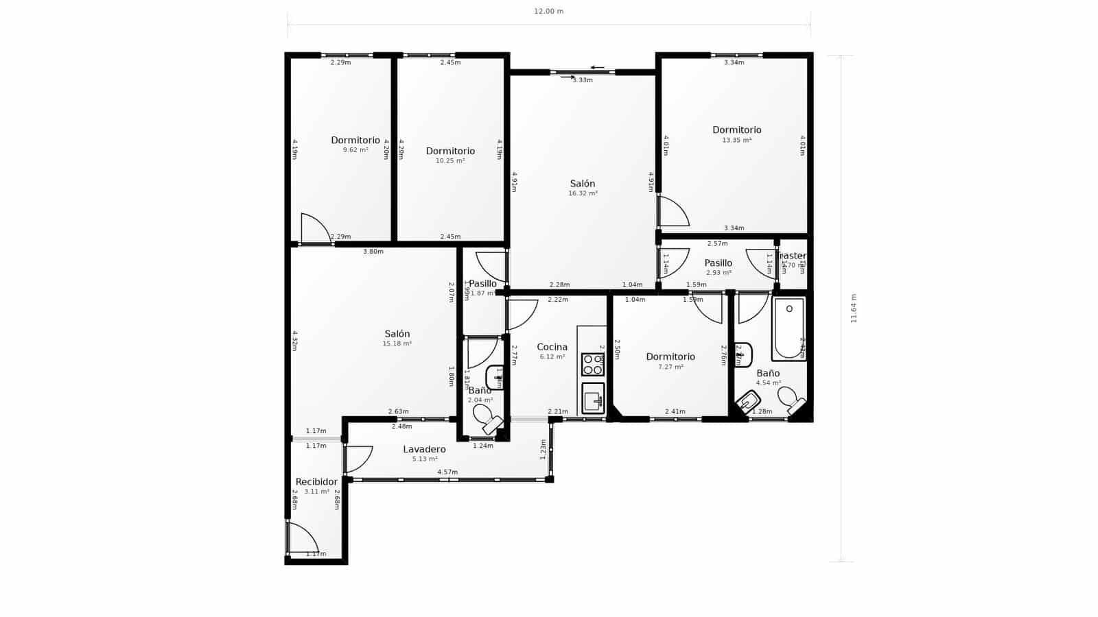 4 bedroom Flat for sale in Malaga city - € 620,000 (Ref: 9009154)