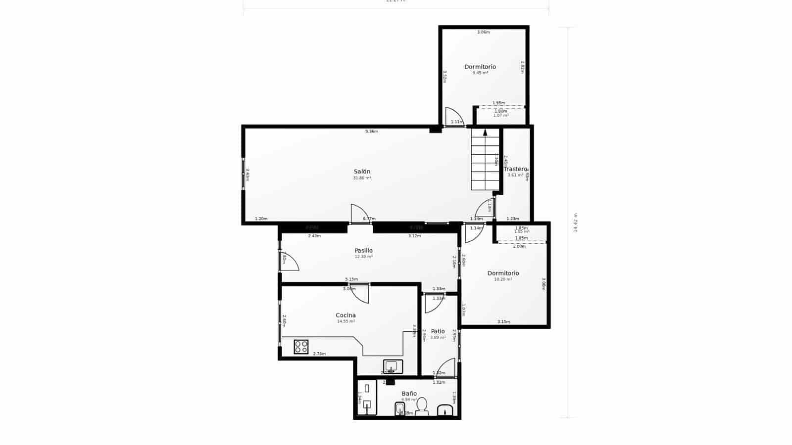 4 sovrum Hus till salu i Malaga stad - 400 000 € (Ref: 9226910)