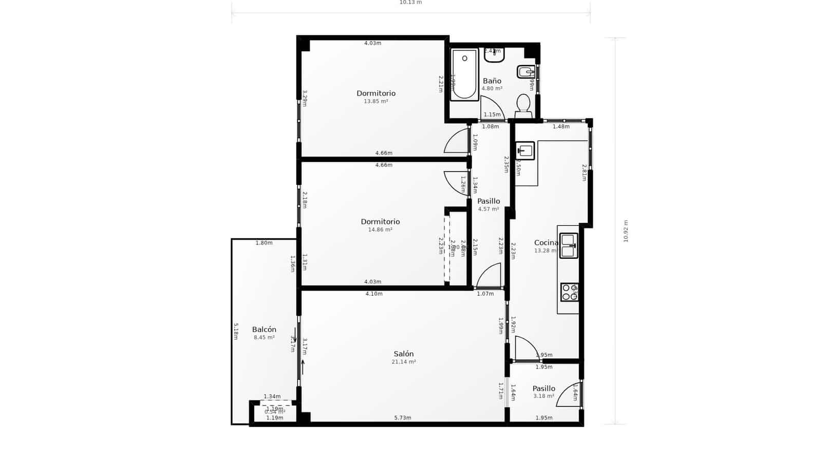 Piso de 2 habitaciones en Rincón de la Victoria en venta con piscina - 270.000 € (Ref: 9287696)