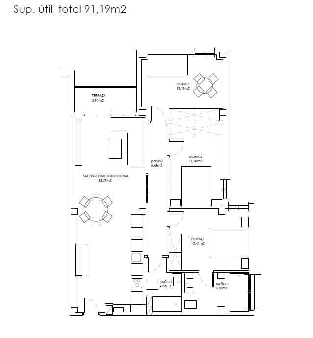 3 slaapkamer Flat te koop in Malaga stad - € 430.000 (Ref: 9311058)