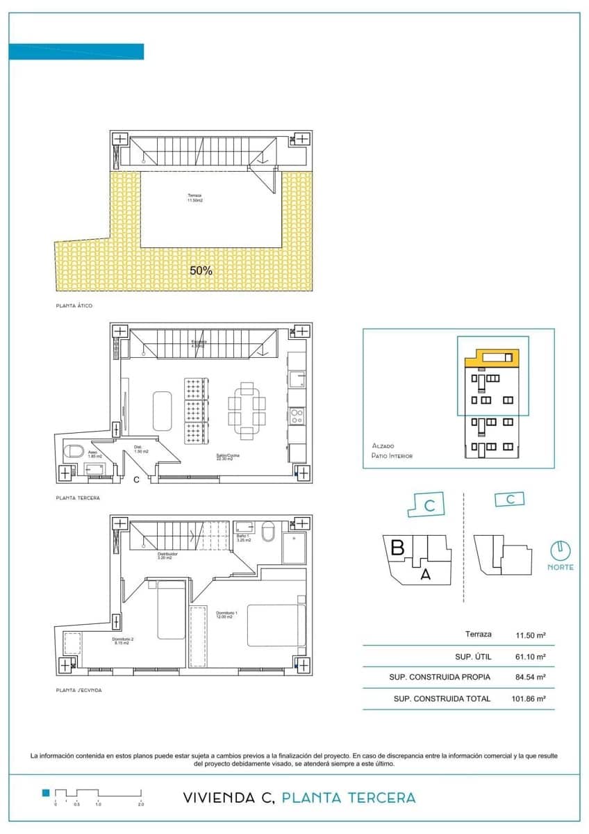 2 camera da letto Attico in vendita in Malaga citta - 390.000 € (Rif: 9385480)