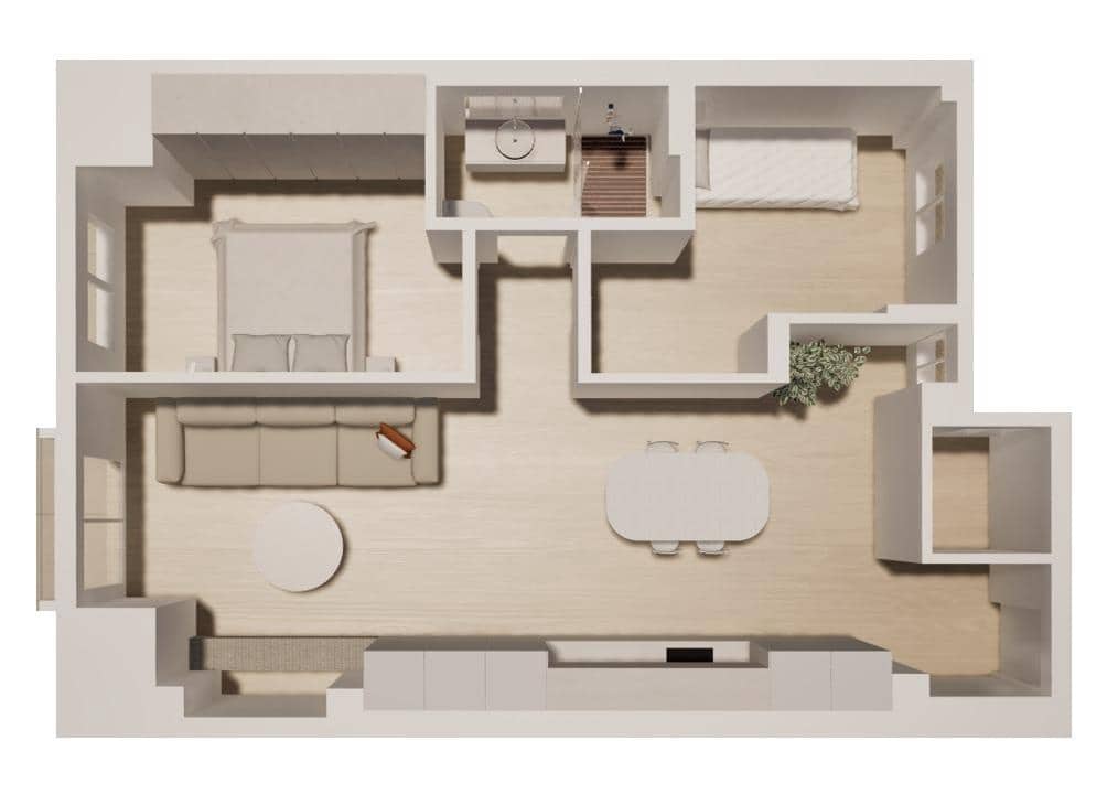 3 sypialnia Mieszkanie na sprzedaż w Miasto Malaga - 375 000 € (Ref: 9398665)