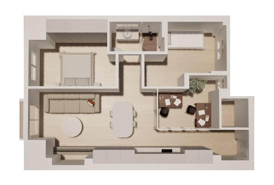 3 sypialnia Mieszkanie na sprzedaż w Miasto Malaga - 375 000 € (Ref: 9398665)