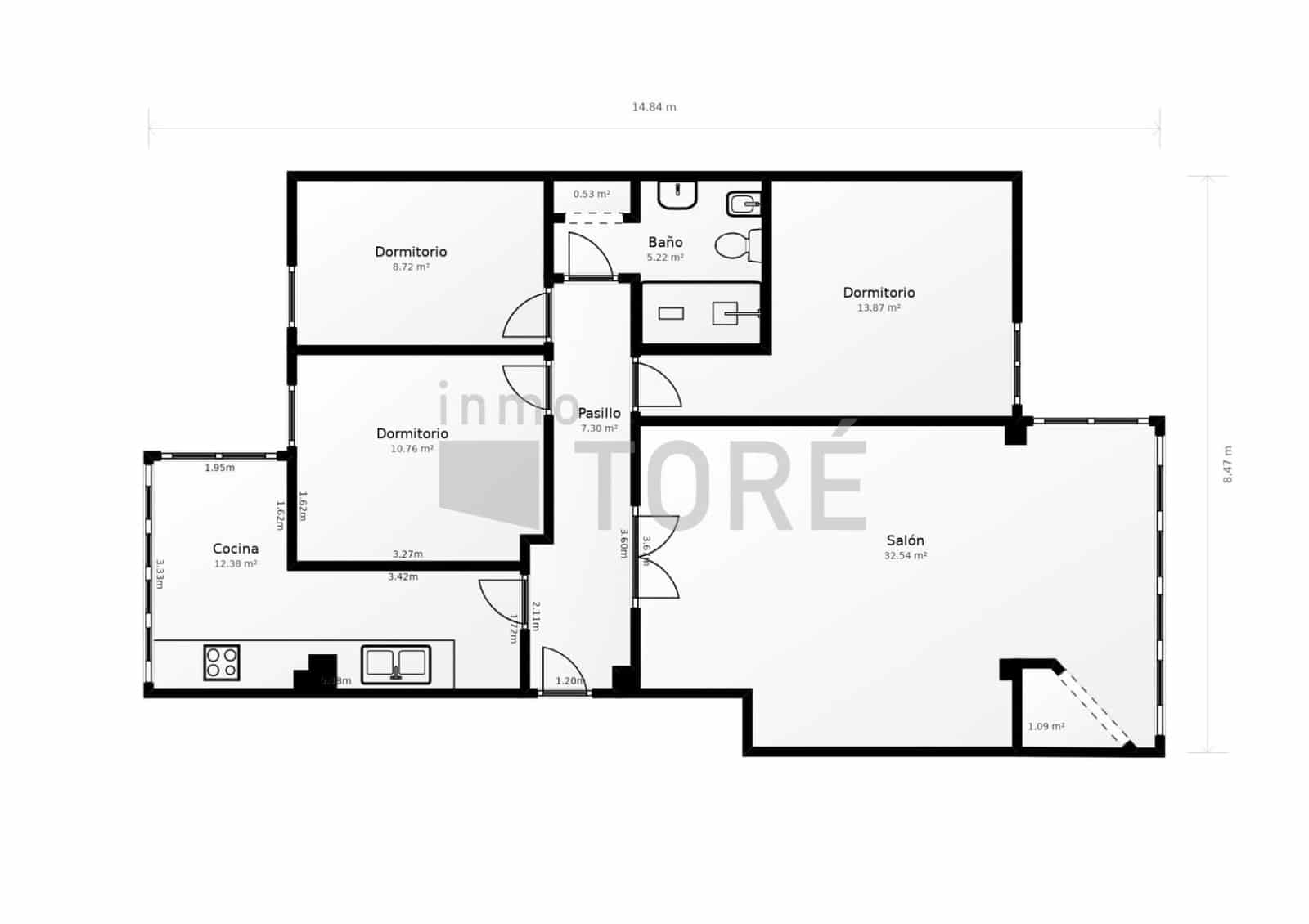 3 chambre Appartement à vendre à Malaga ville - 285 000 € (Ref: 9401507)