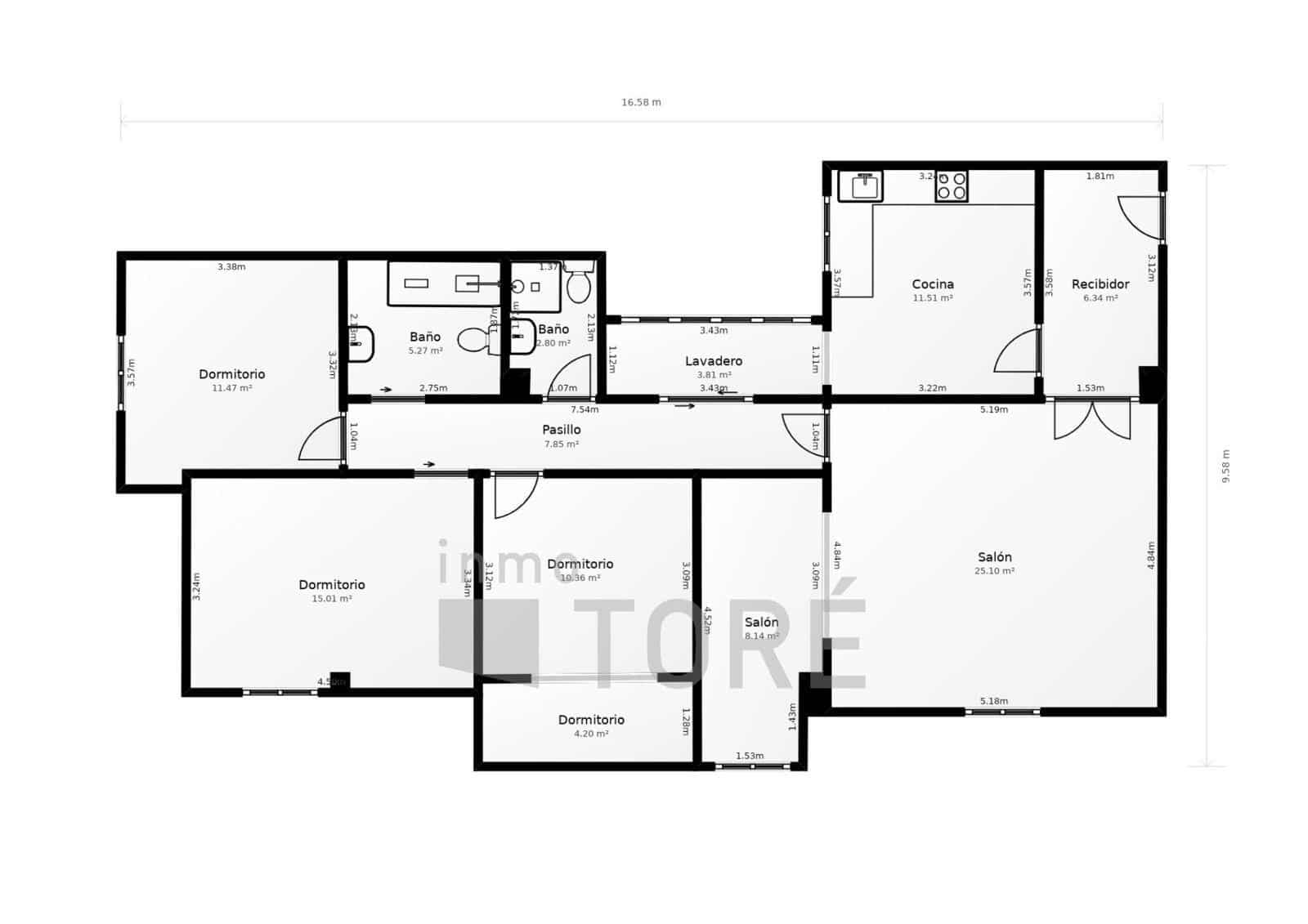 3 soveværelse Lejlighed til salg i Malaga by - € 440.500 (Ref: 9586714)